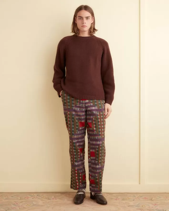 Men BODE Trousers & Pants<Plaid Log Cabin Trousers