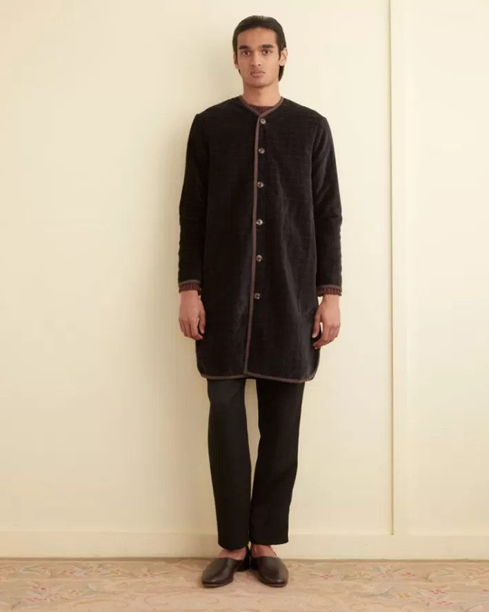 Men BODE Outerwear<Quilted Velvet Liner Coat