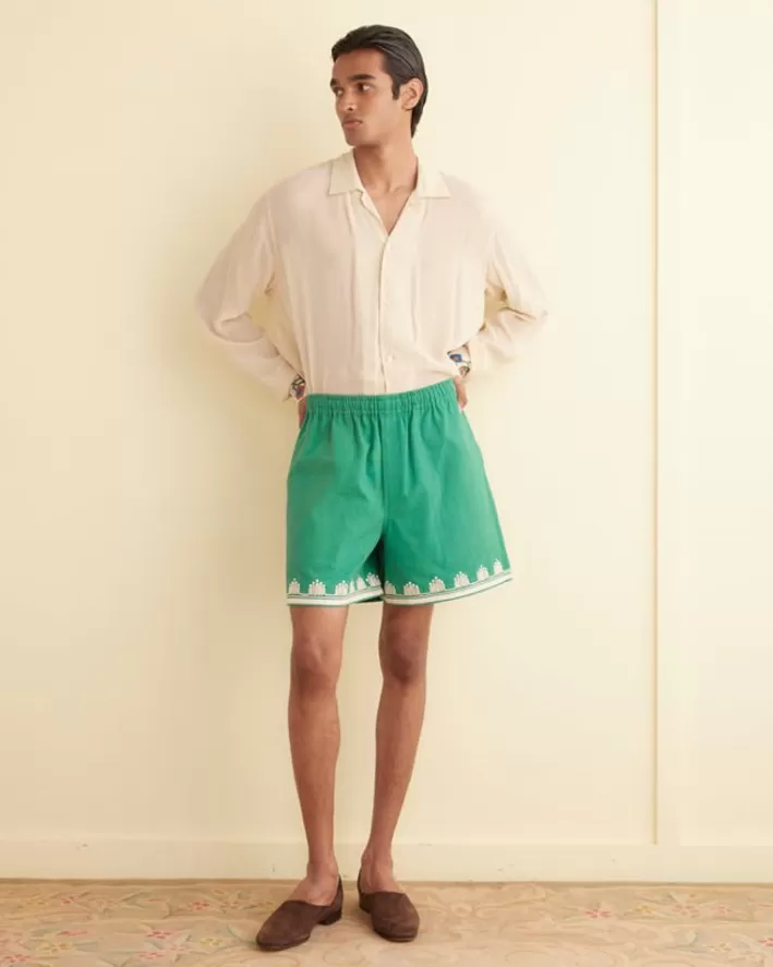 Men BODE Shorts<Ripple Applique Shorts