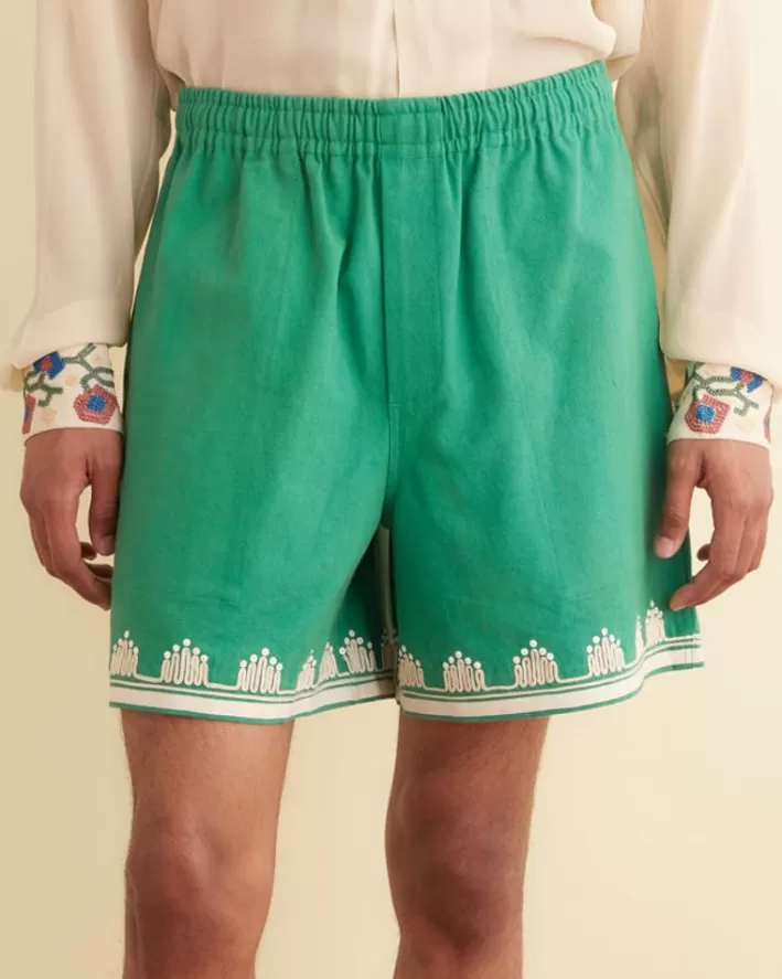 Men BODE Shorts<Ripple Applique Shorts