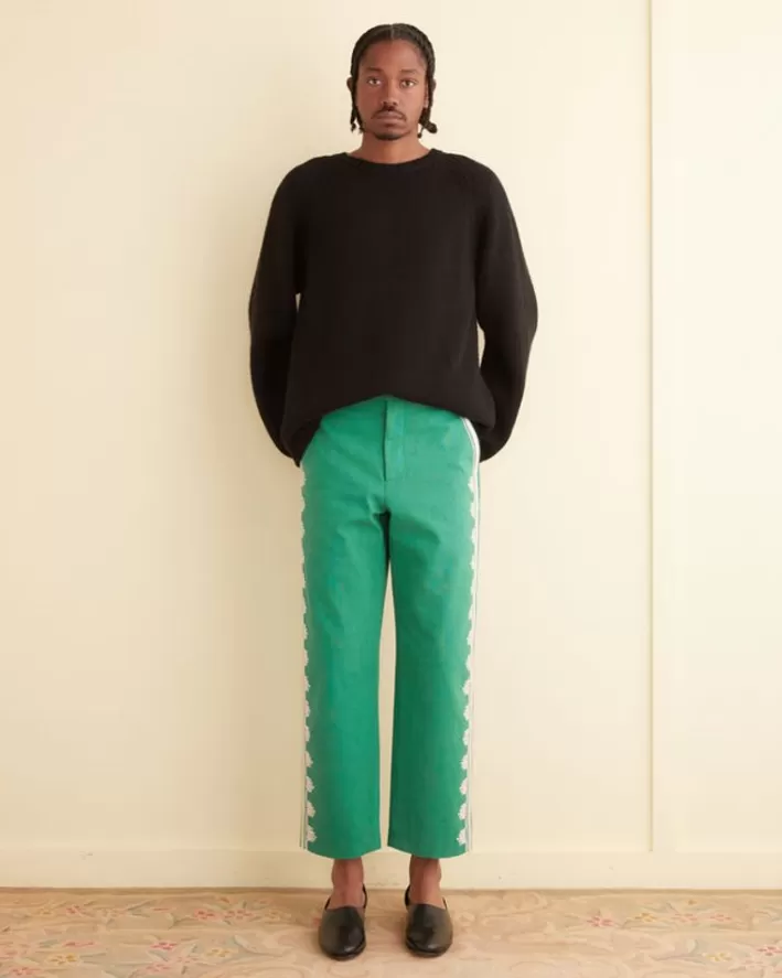 Men BODE Trousers & Pants<Ripple Applique Trousers