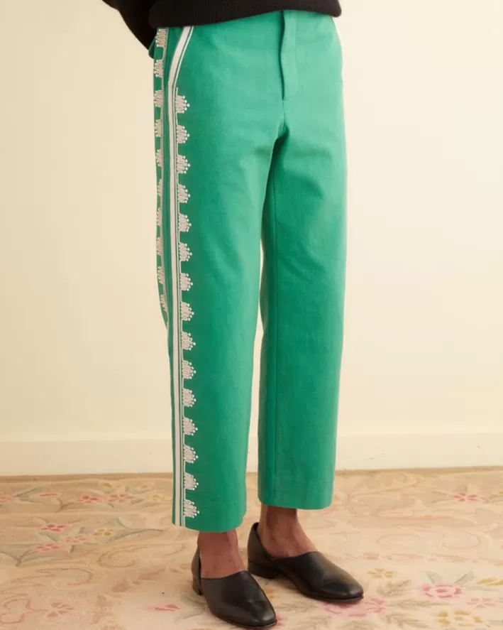 Men BODE Trousers & Pants<Ripple Applique Trousers