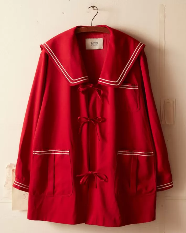 Men BODE Outerwear<Sailor Coat - Red