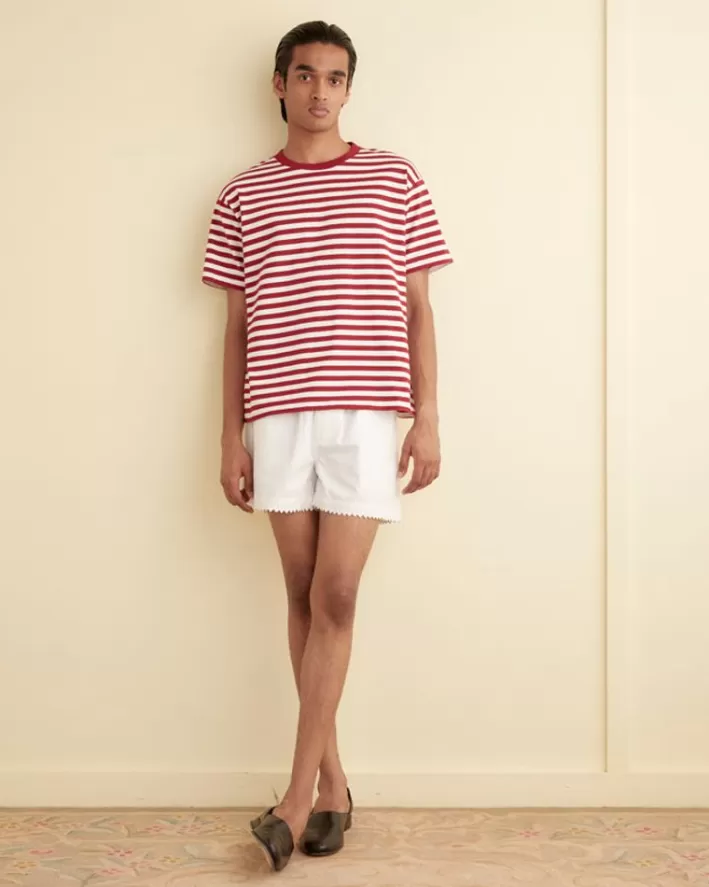 Men BODE Cut & Sew<Sawyer Stripe Short Sleeve Shirt