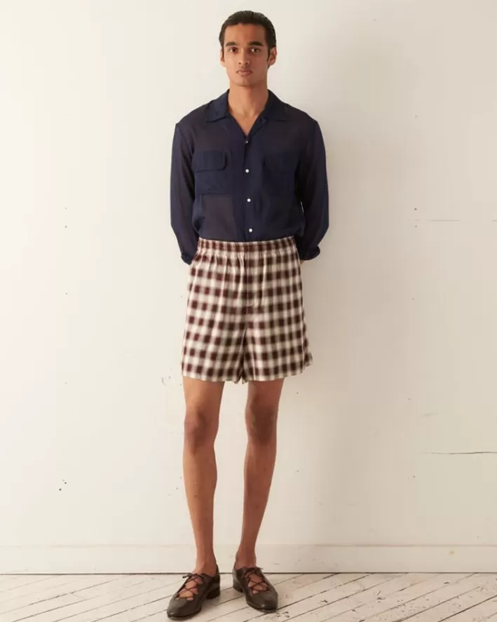 Men BODE Shorts<Shadow Plaid Rugby Shorts