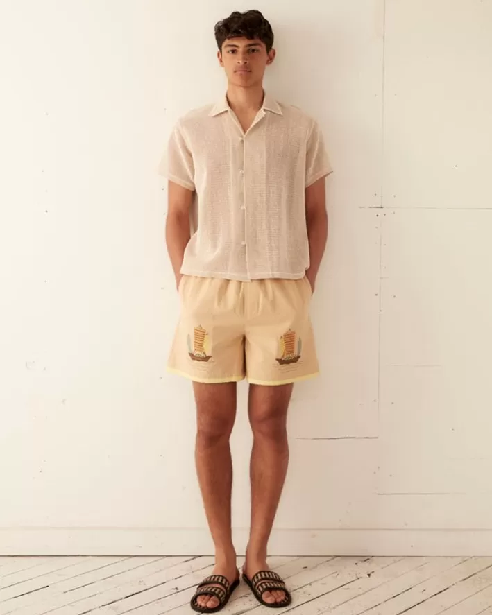 Men BODE Shorts<Ship Applique Shorts