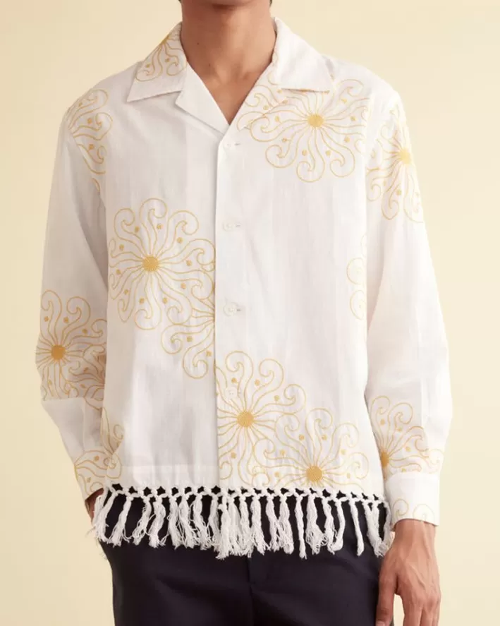 Men BODE Shirts<Soleil Fringe Long Sleeve Shirt