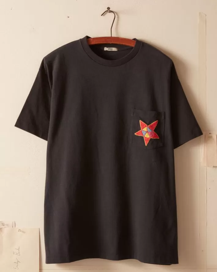 Men BODE Cut & Sew<Star Pocket Tee - Midnight