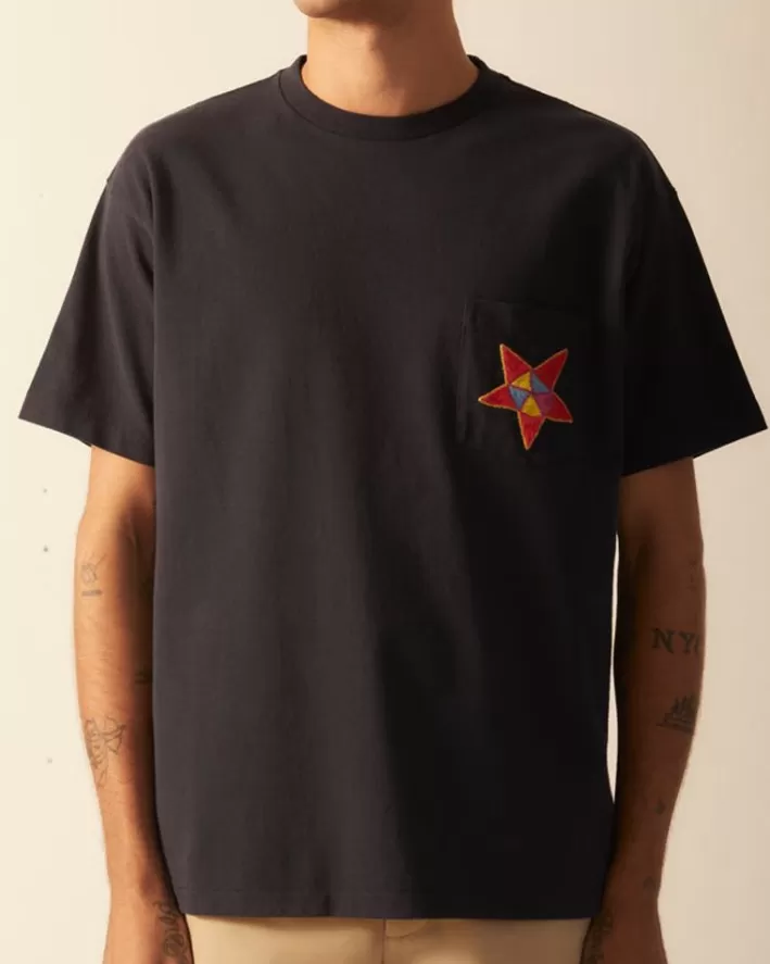 Men BODE Cut & Sew<Star Pocket Tee - Midnight