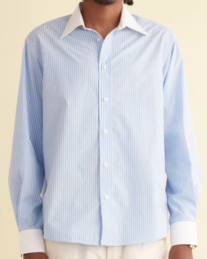 Men BODE Shirts<Striped Poplin Shirt