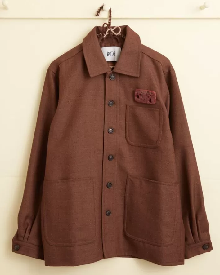 Men BODE Outerwear<Twill Franck Jacket - Brown