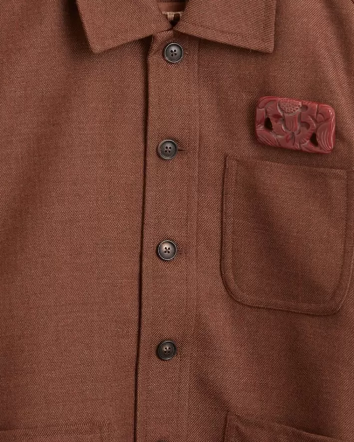 Men BODE Outerwear<Twill Franck Jacket - Brown