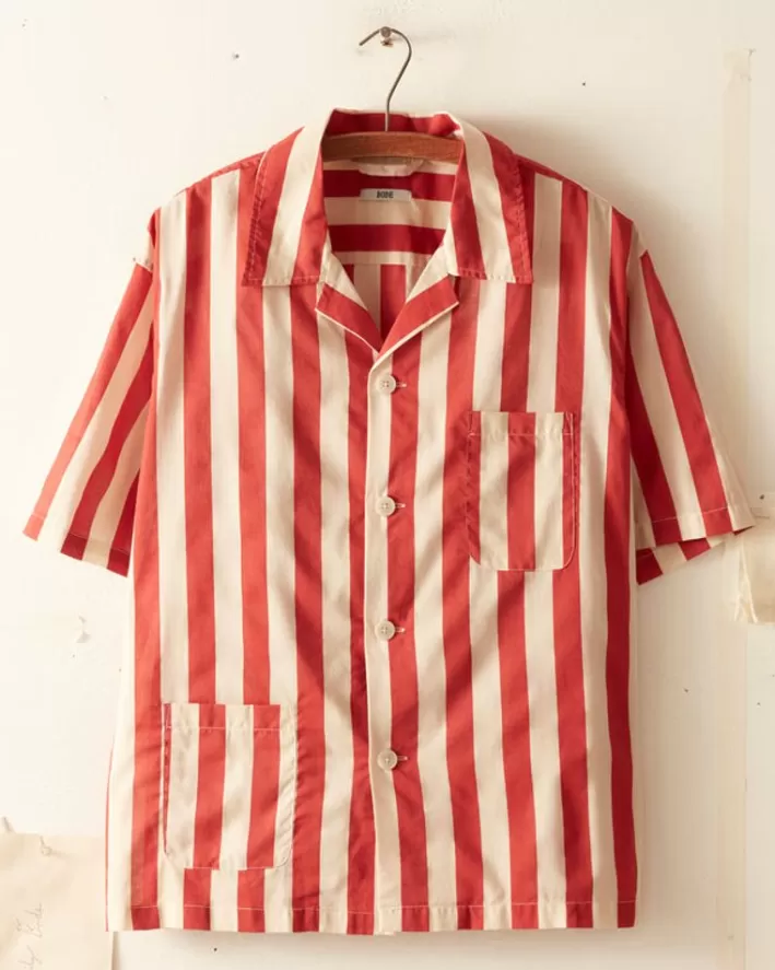 Men BODE Shirts<Valance Stripe Short Sleeve Shirt