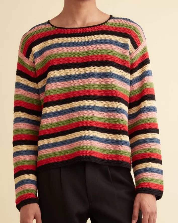 Men BODE Knitwear<Village Stripe Pullover