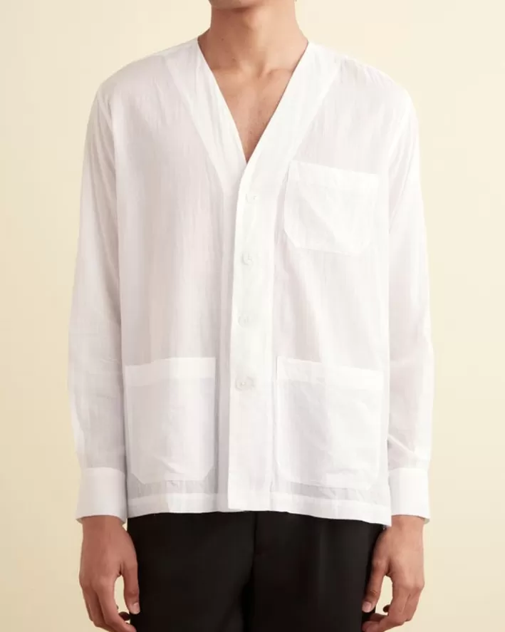 Men BODE Shirts<Voile Roberto Shirt - White