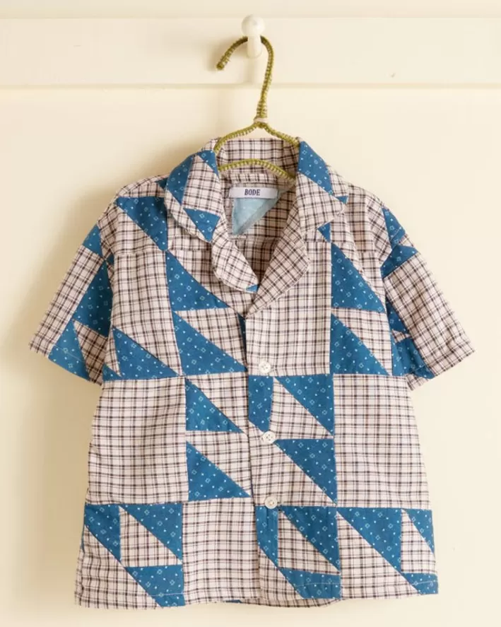 BODE Baby Bode<Wandering Lover Quilt Kid'S Shirt - Blue