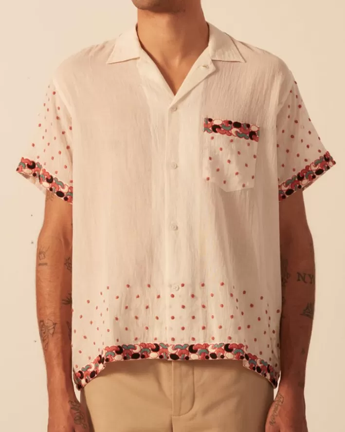 Men BODE Shirts<Whirling Dot Short Sleeve Shirt