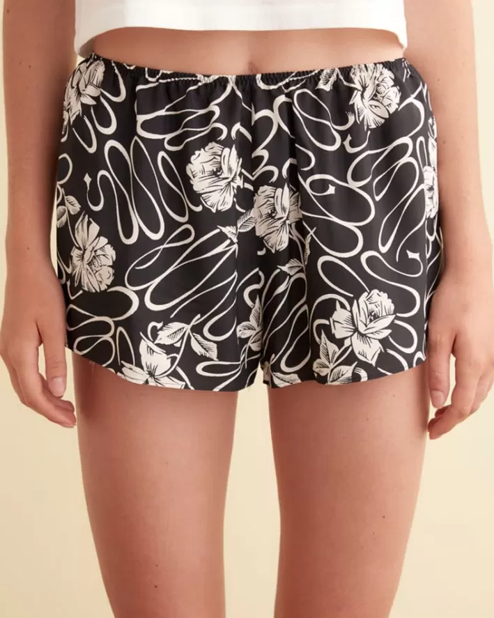 Women BODE Shorts<White Rose Shorts - S